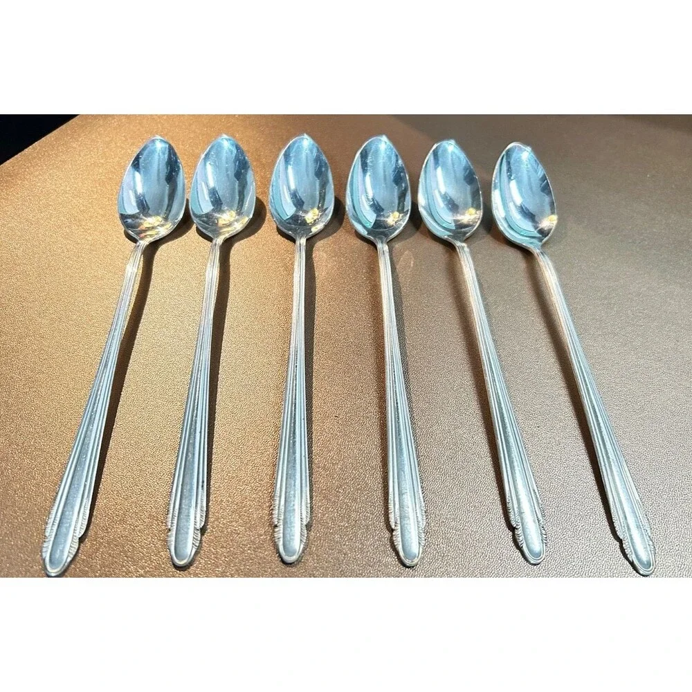 Antique/Vintage Empire Plate Benedict BES4 Silverplate Spoons 7.5
